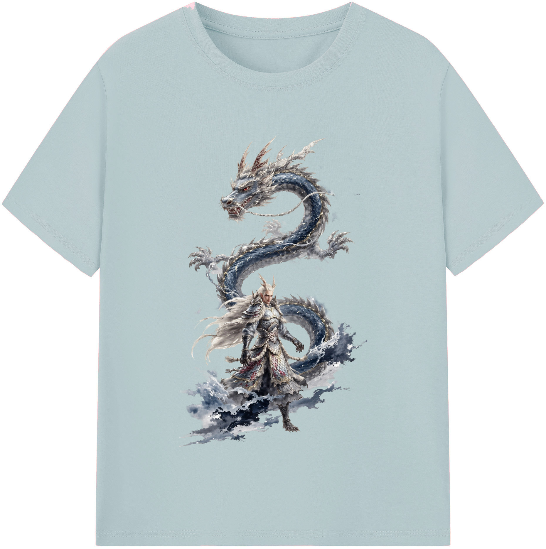 （画像用） Ne Zha 2 ナタ 魔童の大暴れ 綿100％半袖Tシャツ（フロントプリント）